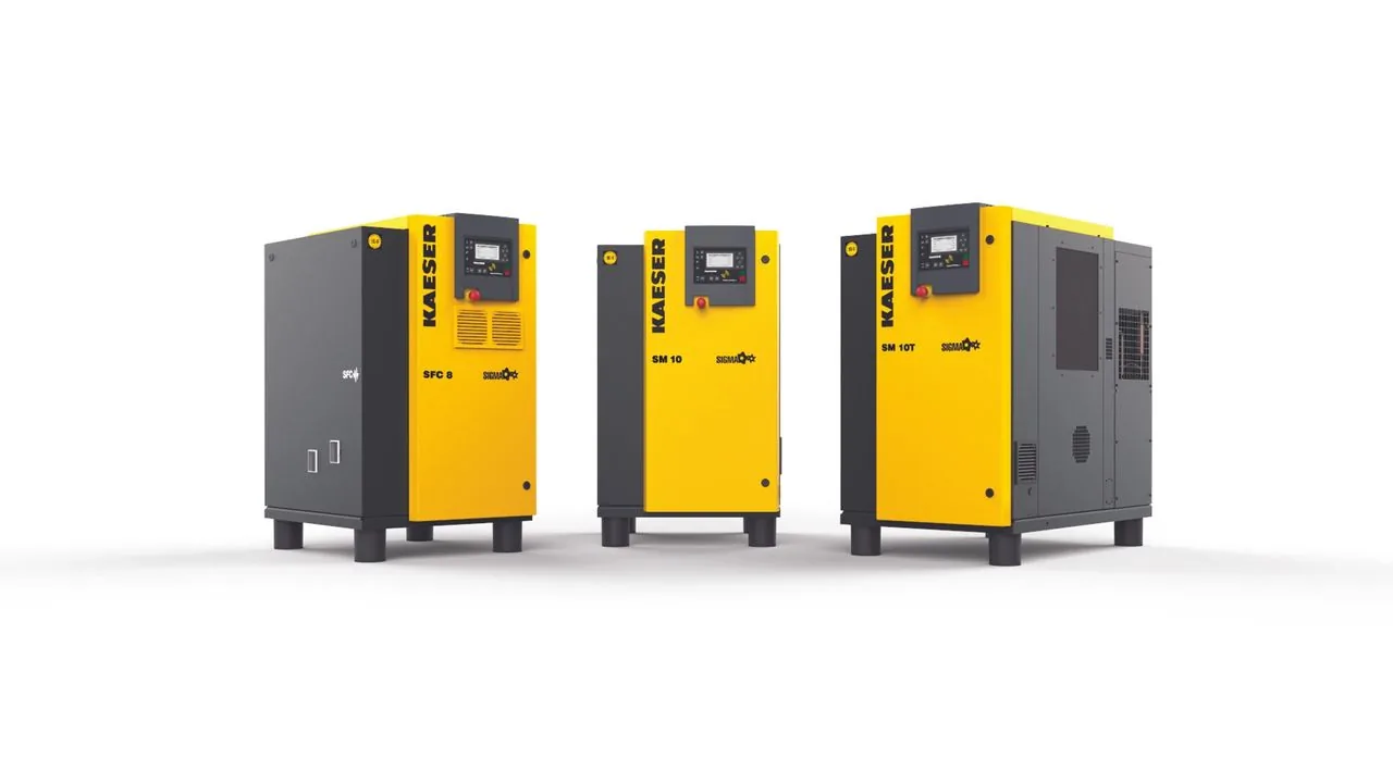 3 Kaeser SM 10 rotary screw air compressors