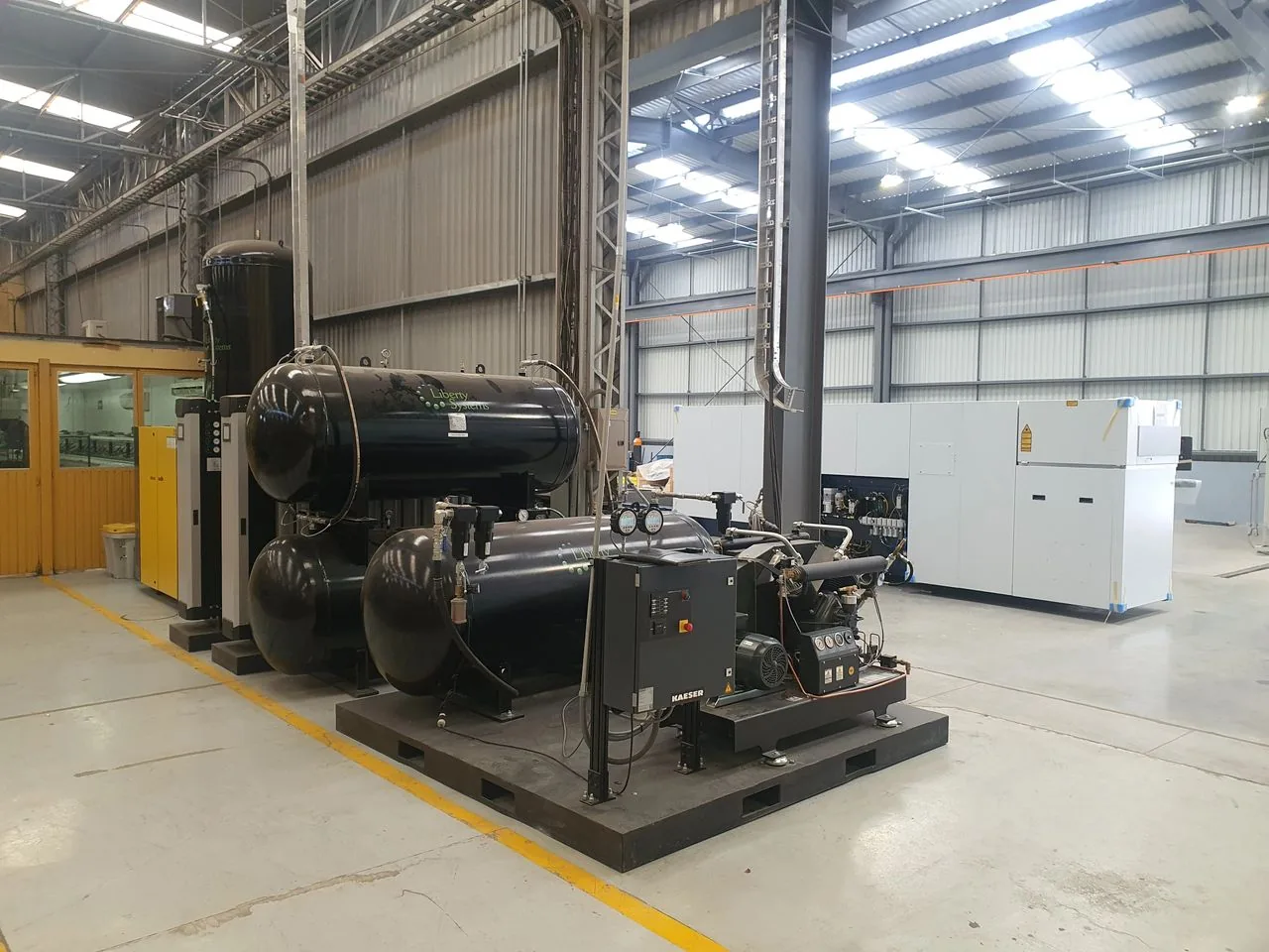 Liberty Systems nitrogen tanks system set up within a building